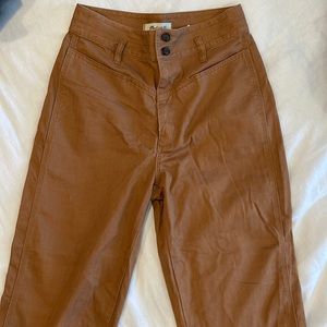 Madewell wide leg lightweight camel pants